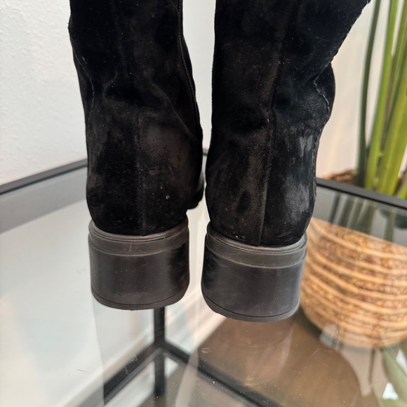 AQUATALIA BY Marvin K Black Suede Weatherproof Buckle mid calf boots 9.5 - Picture 9 of 16